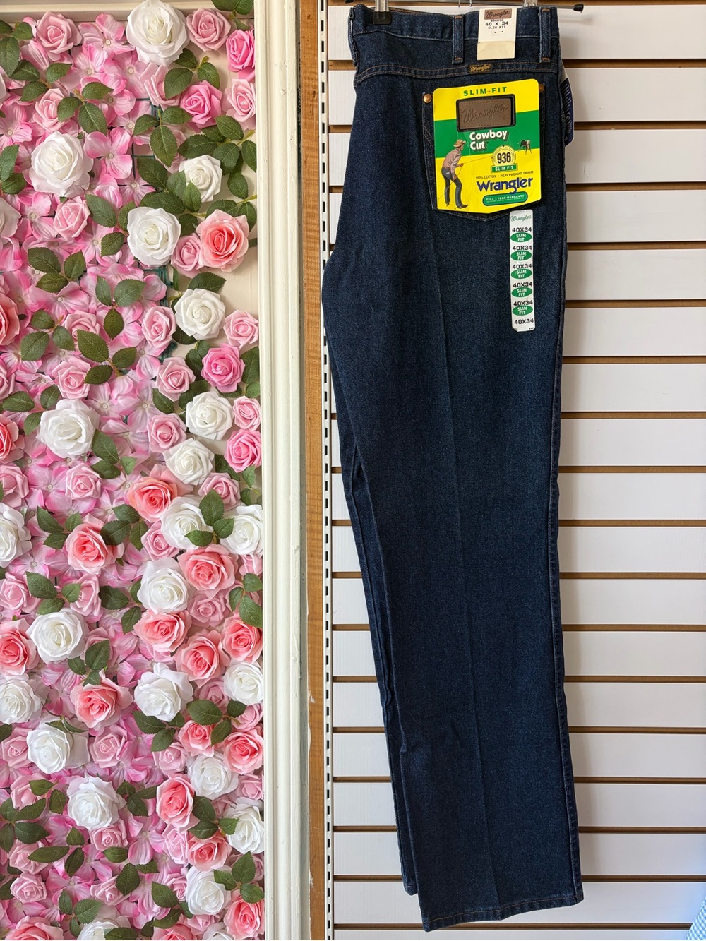 Wrangler Men’s Slim Cowboy Cut Jeans in Dark Indigo